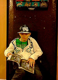 Gustav i Foyle's fantastiske boghandel